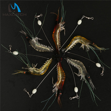 5 pcs per lot 10cm 4g Noctilucent Soft Silicone Simulation Prawn Shrimp Fishing Lure Bait
