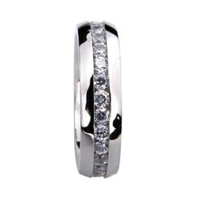 316L stainless steel rings titanium steel high polished silver ring inlaid within the arc of a