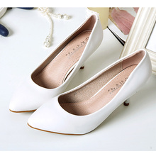Spring New Pointed Toe Women Pumps 7cm High Heels Genuine Leather Classic Office Shoes Women Size 34-40 Free Shipping