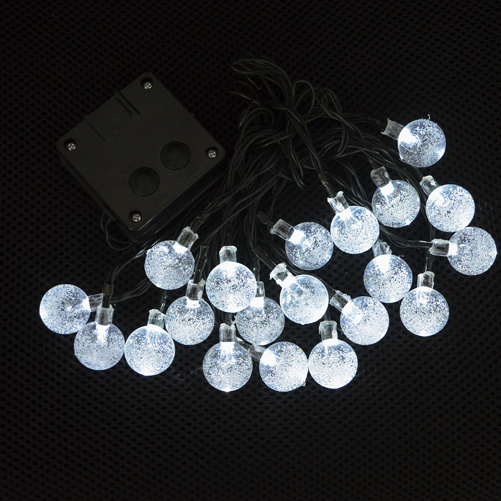 100LM 20 LED Solar String Lights Outdoor Crystal Ball Solar Energy Fairy Lights for Garden Fence Landscape Decoration Solar Lamp 100LM 20 LED Solar String Lights Outdoor Crystal Ball Solar Energy Fairy Lights for Garden Fence Landscape Decoration Solar Lamp