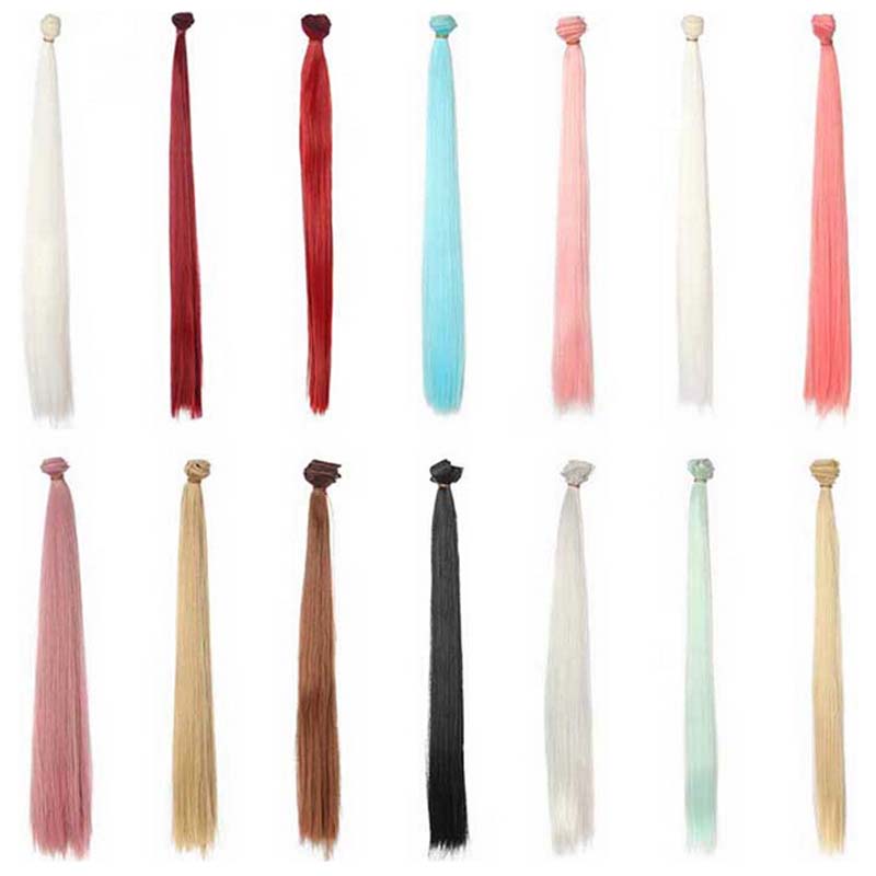 [LUCKY] 10PCS/LOT Wholesale 50CM High-temperature Wire BJD SD 1/3 Wig Straight Long Doll Wigs Hair