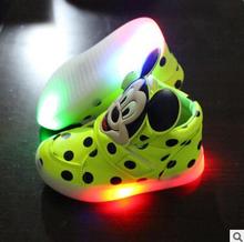 Eur21-30 hot! 2016 Fashion Boys Girls Shoes Baby LED Light Luminous Sneakers Flasher Baby Boot Children Casual Shoes