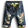Cheap Large Big Size Holed Distressed Men Denim Shorts Male Ripped Jeans Bermuda Plus Size 5XL