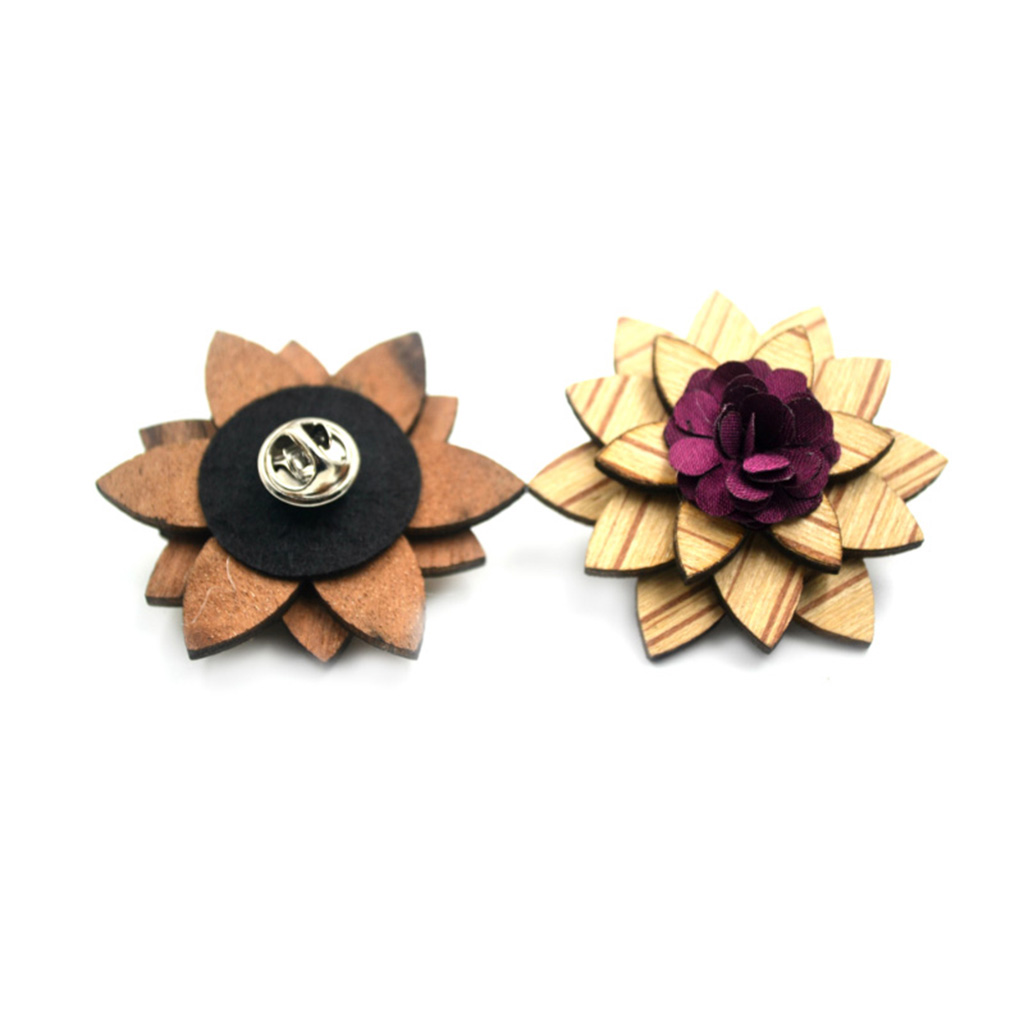 Pin de solapa boutonniere Traje de Camelia Flor Hecho a Mano Palo Broche Boda Corsage