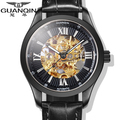 Original GUANQIN Top Brand Luxury Tourbillon Automatic Mechanical Watches Men Antique Sapphire Mirror Luminous Men Watch