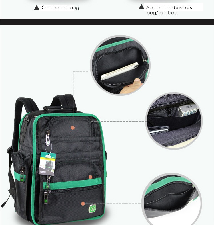 Repair Tool Bag Men's Shoulder Backpack Multifunctional Maintenance Canvas  Suitcase Electricians Holder Durable Portable 공구가방