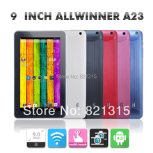 Freeshipping 9” Allwinner A13 upgrade to A23 Dual Core Tablet PC, a23 Android 4.2, a23 Dual camera 512MB/8GB capacitive screen