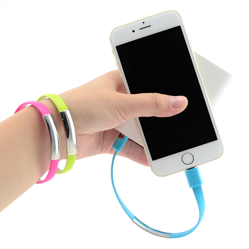 Brand New Bracelet Mobile Phone Cables For Apple iPhone 5 5S 6 6S Plus iPad Cable