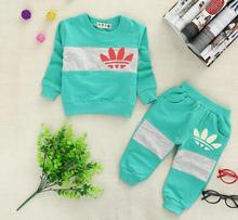 New Brand Kids European version Baby boys clothes children Set baby tracksuit t-shirt+pants baby girls fashion autumn clothing