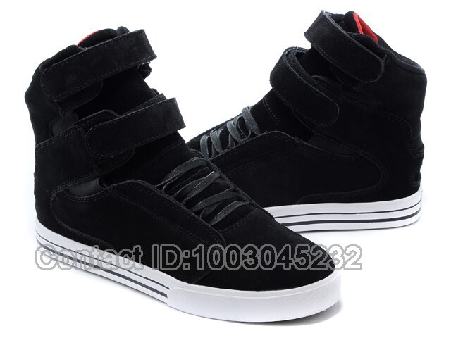 Wholesale Justin Bieber Supring T&K Society Black White Suede Full Grain leather High Top Skate Shoes_2