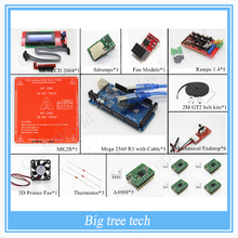 3D Printer kits – Mega 2560 R3/Ramps 1.4 +Heatbed MK2B+2004 LCD Controller+A4988+Mechanical Endstop+Fan and Fan module+GT2 belt