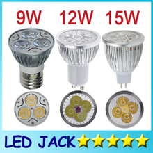 1 PCS RoHS  CREE Led Lamp 9W 12W 15W MR16 12V GU10 E27 B22 E14 110V/220V Led spot Light Spotlight led bulb downlight lighting