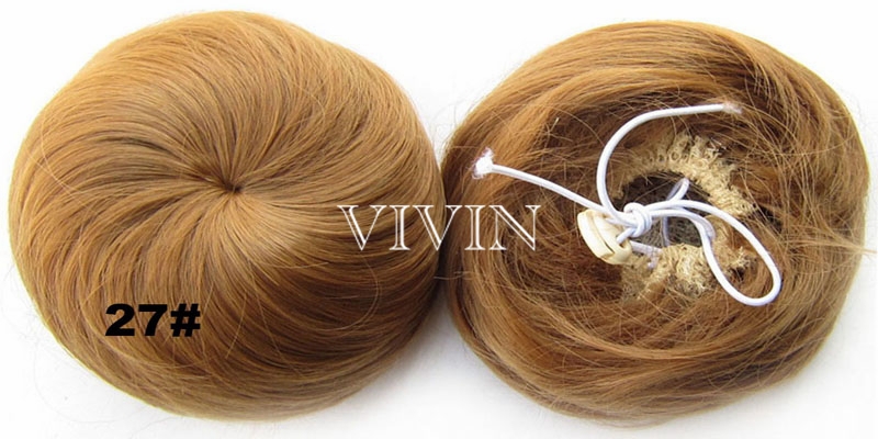 14 цветов синтетические роликовые шиньоны Donut бун волос Chignon синтетические волосы булочки парик бесплатная доставка VH045