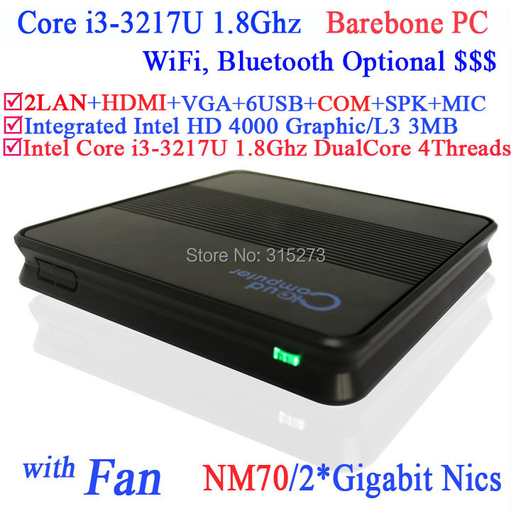  barebone - 4  RAM HTPC     lan HDMI COM 3      Intel i3-3217U 1.8  NM70