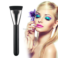 Pro Face Flat Contour Foundation Brush Makeup Beauty Brusher Wooden Handle