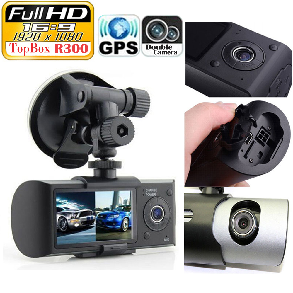 Dual Camera Car DVR R300 with GPS and 3D G-Sensor 2.7 Dual Camera Car DVR R300 with GPS and 3D G-Sensor 2.7