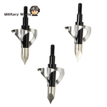 3PCs Lot 3 Blades Fixed Archery Sports Arrowhead Stainless Steel Archery Arrow Broadhead For Outdoor Hunting