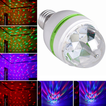 E27 3W Colorful Auto Rotating RGB LED Bulb Housing Stage Light Party Lamp Disco ASAF Professional