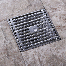 Deodorant 304 Stainless steel 4 inch square Floor Waste Grates Bathroom Shower Drain