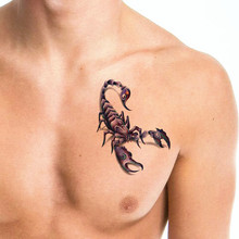 Scorpion King 3D Flash Tattoo 19*9cm Sticker Waterproof Summer Style Beach Swimsuit Bikini Party Temporary Body Art
