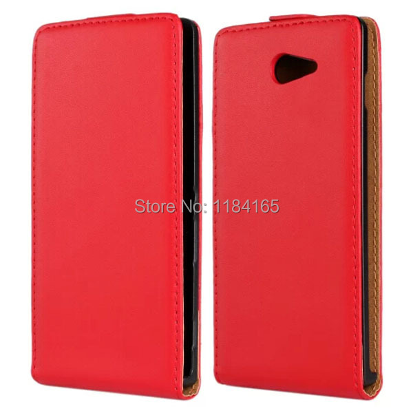 SONY-1119R_1_Fashion Vertical Flip Genuine Leather Holster Case for Sonyxperia m2 S50h