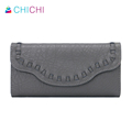CHICHI Luxury Brands Designer 2016 Women Genuine Leather Long Wallets Thin Three Fold High Quality Ladies