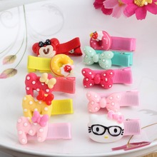 1PC Girls Kids Baby Cute Bow Cartoon Shape Hair Clip Headbands hairpins hairclip multistyles hair ornaments accessories
