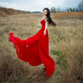 2016 Summer Sexy V Collar Spaghetti Strap High Elastic Temperament Ladies Long Dress Slit Beach Dresses