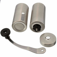 Hot Sale Silver Stainless Steel Hand Manual Handmade Coffee Bean Grinder Mill Kitchen Grinding Tool 30g