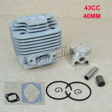 40 MM 43CC desbrozadora BC430 cepillo CG430 cilindro cortador Kit de pistón con junta del colector junta del cilindro y rodamiento de agujas