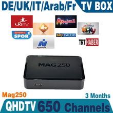 Linux arab iptv box MAG25 Europe IPTV Account 3month Subscription Sports Canal MAG250 French Arabic IPTV Box no monthly fee