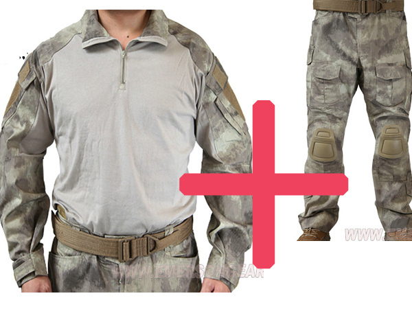 Emerson bdu G3 uniform shirt & Pants with knee pads Emerson BDU airsoft waregame uniform A-TACS EM8595 EM7048