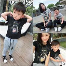 2016 Family Matching Outfits Look Clothing T-shirts Clothes Apparel Top For Mother And Daughter Father Son Man Woman