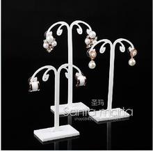 Free Shipping glass display jewelry frame black organic glass earrings display stand earrings display holder