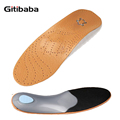 3D Premium Leather orthotics Flat Foot Insole Arch Support Orthotic Silicone Insole antibacterial active carbon