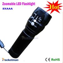 Free shipping cheaper and practical 2000Lumens High Power Torch Zoomable LED Flashlight Torch light For camp
