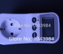 Enchufe de la ue de ahorro de energía eléctrica energía consumo analizador del Monitor con Factor de potencia Display LCD