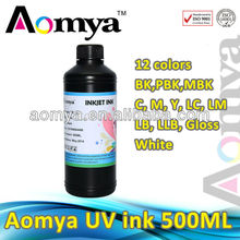 Aomya Any 6 PCS of Specialized UV Curable LED Ink for Printing on Soft Materials, 6 x 250ml