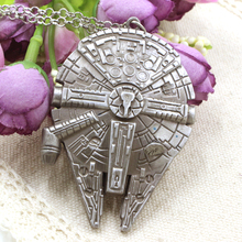 Hot Sale Movie Star Wars Millennium Falcon Alloy Necklace Pendant Fashion 2015 Classic Jewelry For Women