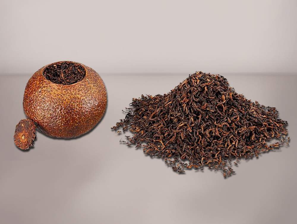 Dried tangerine peel Puer tea ripe pu er tea oldest puer tea ansestor antique honey sweet