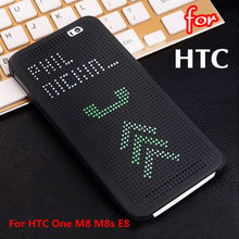 Slim Dot Bag Smart Auto Sleep Wake View Shell Soft Silicone Original Flip Leather Cover Shockproof Case For HTC One M8 M8s / E8