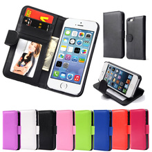 Hot Magnetic Flip Leather Case For apple iPhone 5 5S 5G Wallet Case PU with Photo Frame Card Holder Smart Stand Skin Bags Cover