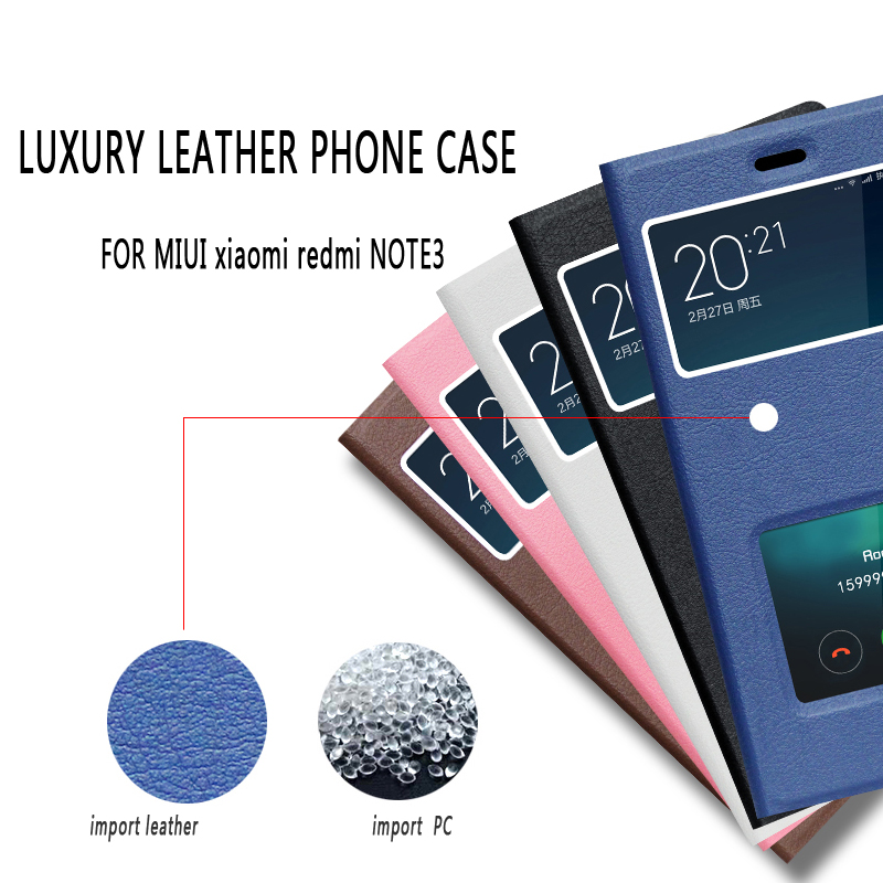 Newest Luxury Phone Leather Case for MIUI Xiaomi Redmi NOTE3 Flip Cover For Xiaomi Redmi NOTE