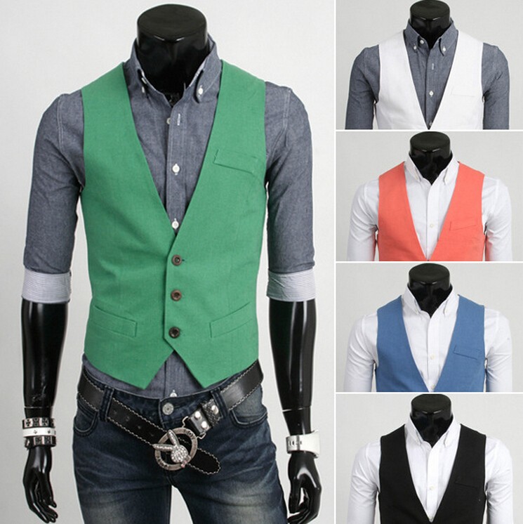 Terno Masculino Men Suit Vest 2015 Fashion Spring Dress Men\'s Business Slim Fit Tuxedo Waistcoat Gilet Colete Masculina (3)