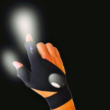 New LED Lights Gloves Survival Camping Hiking Tool Sport Portable Night Cycling Gloves LED Flashlight Torch Lamp New