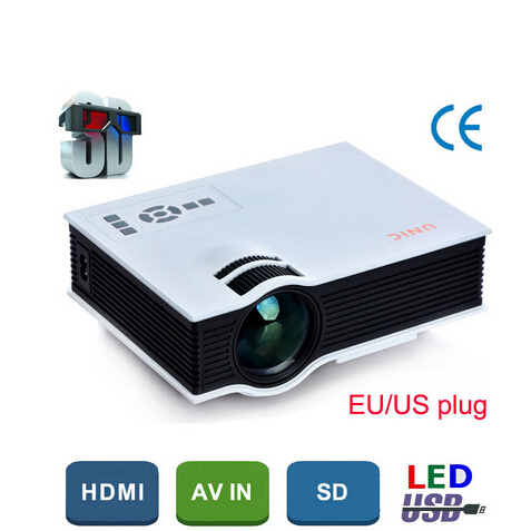 MINI PROIETTORE PORTATILE LED VIDEO UC40 HOME CINEMA 800X480 VGA/USB/SD/HDMI/AV led projector free shipping beamer home theater
