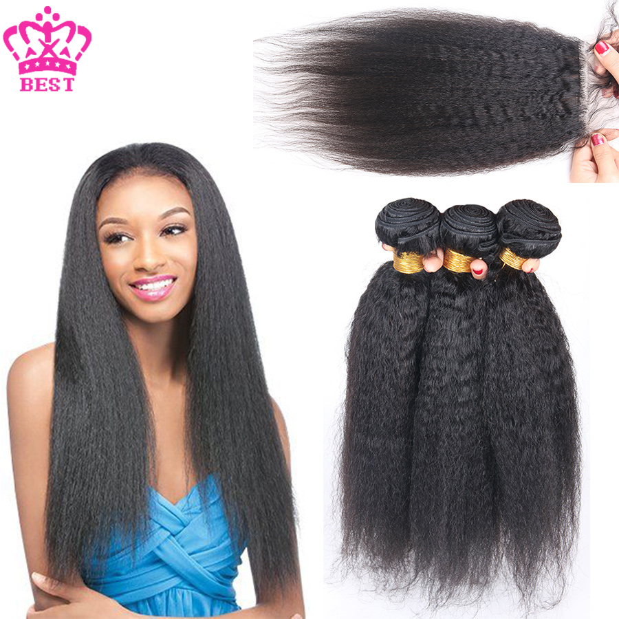 Unprocessed Virgin Brazilian Kinky Straight Hair Extensions,Cheap 6A Coarse Yaki Virgin Human Hair Weave Bundles For Black Women