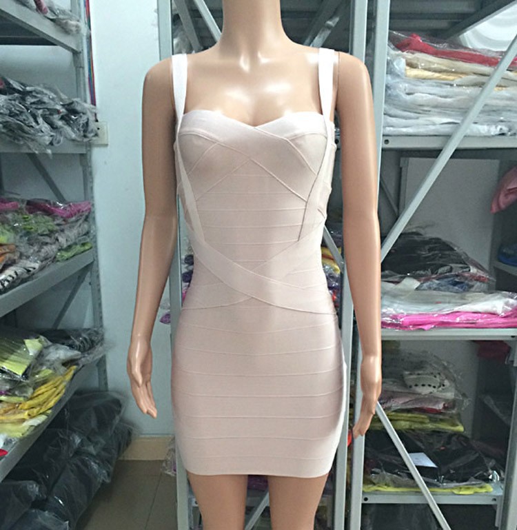 Women candy HL Bandage Dress Lady Mini Evening Dress prom club wear Summer Breathable Girl Dress free shipping hot sale HL8675