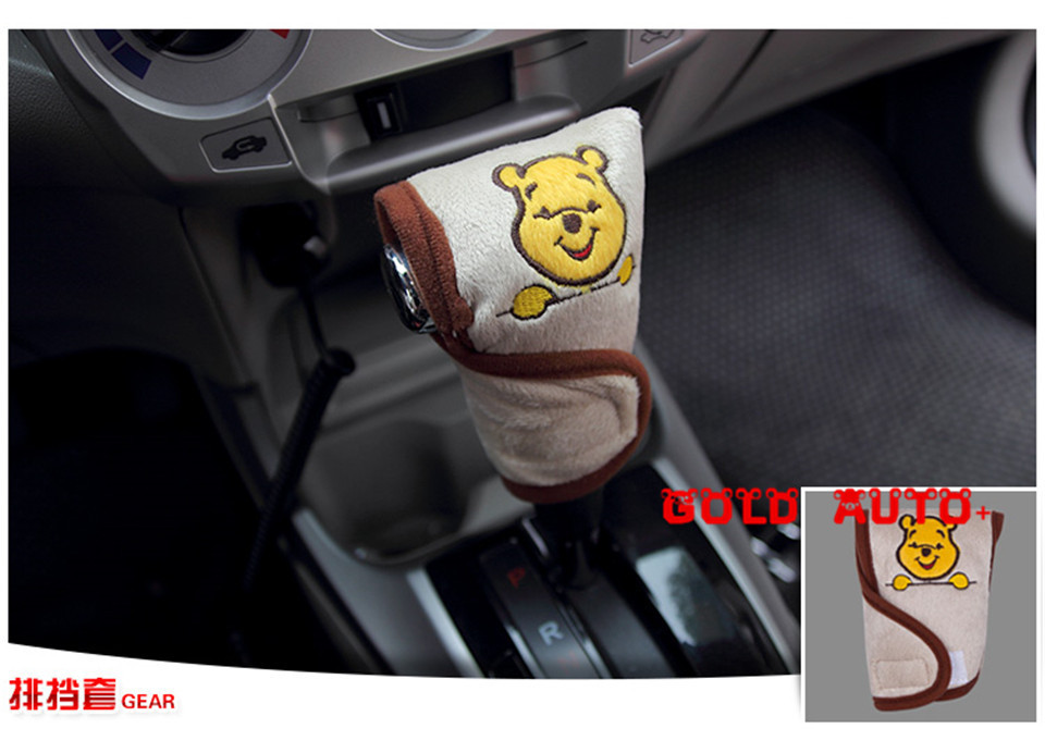 WINNIE THE POOH Car Accessories Auto Emblem Interior Accessories Car Styling Steering Wheel Cover Indoor Decoration Bear 5