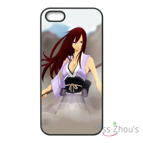 Custom Fairy Tail Erza Scarlet back skins mobile font b cellphone b font cases for iphone